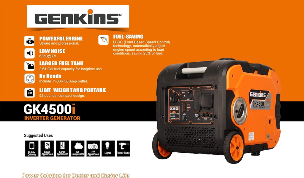 4500 Watt Portable Inverter Generator R257