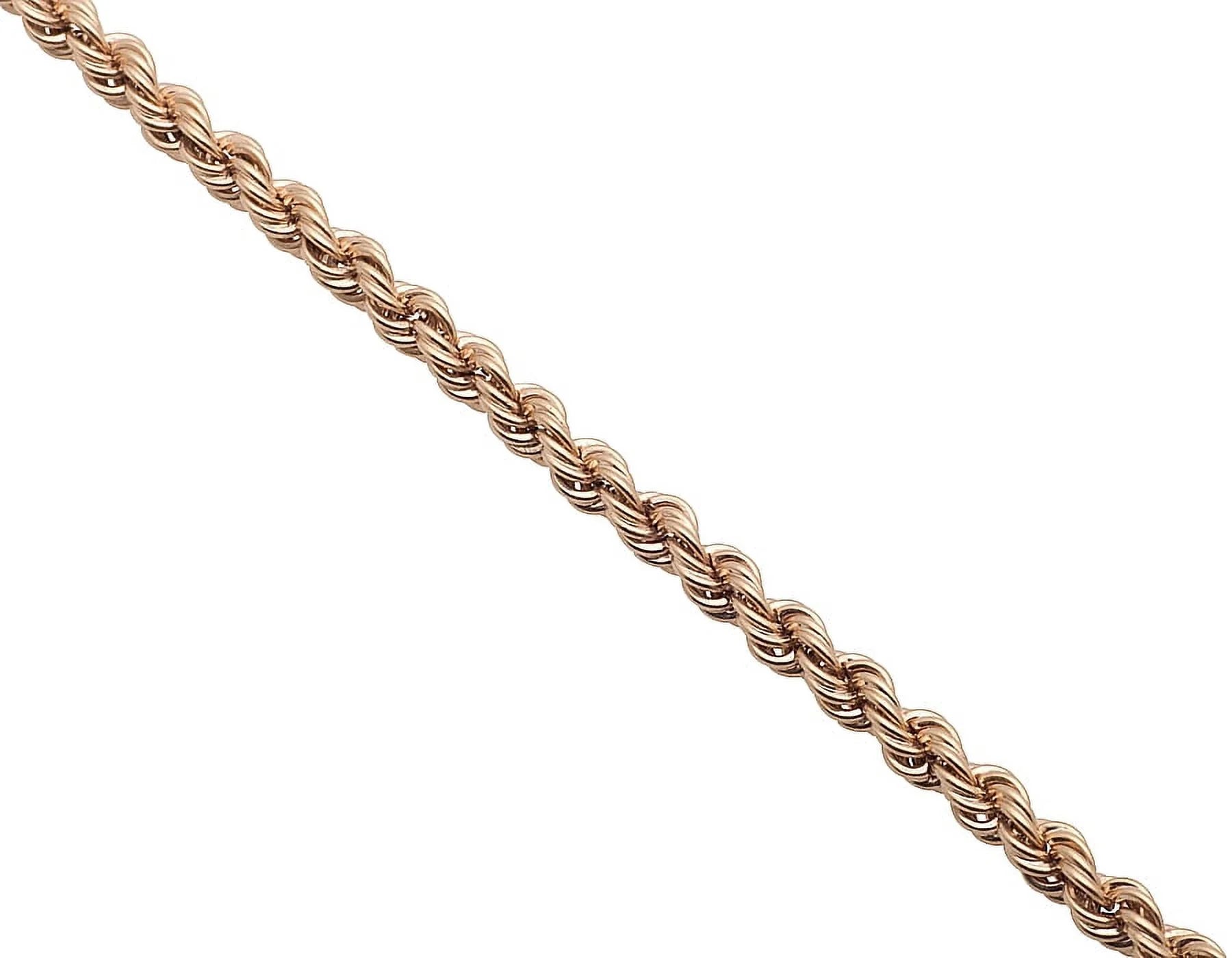 10K Rose Gold Rope Chain Necklace 18-24 Inches O162