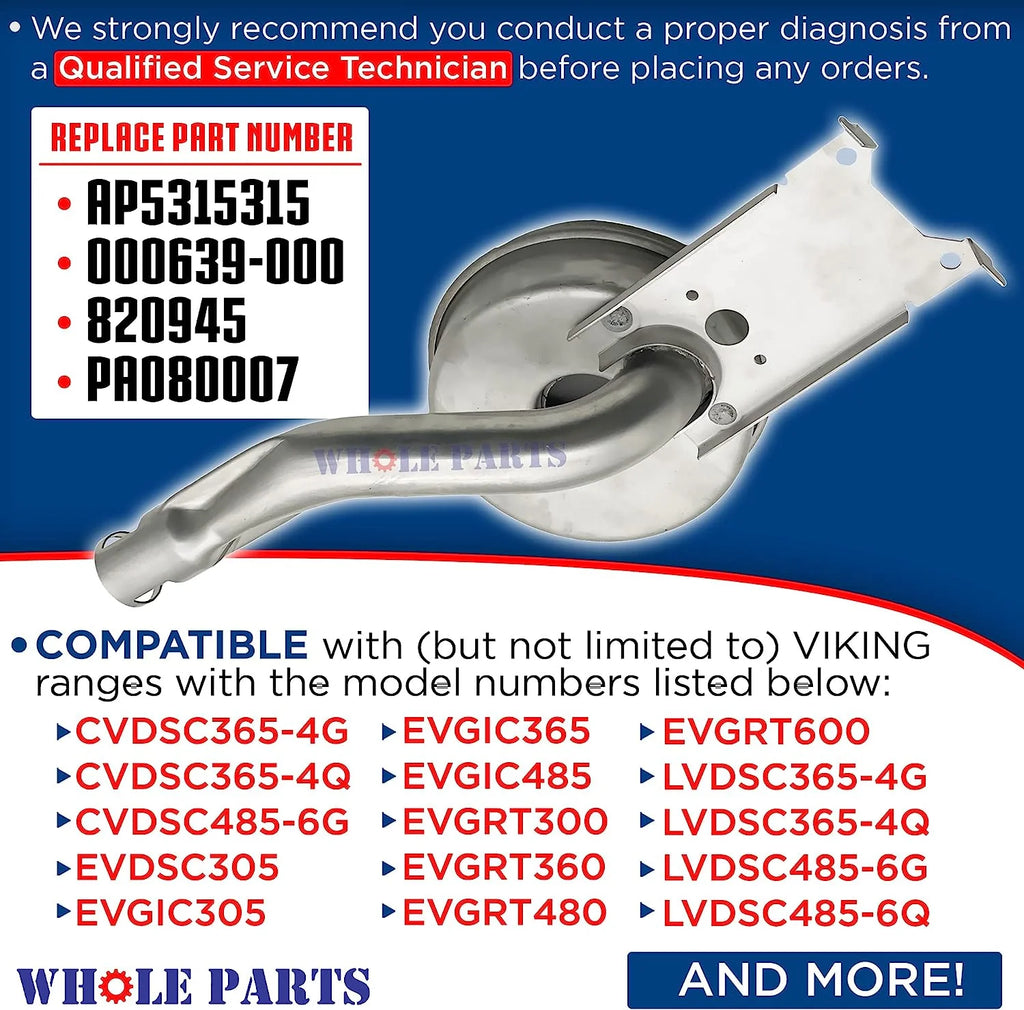 Top Front Burner Assembly O3530