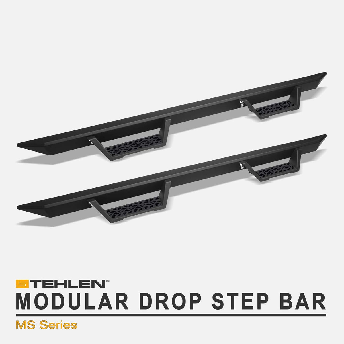 Matte Black Modular Drop Step Side Nerf Bars Rail Running Boards O1506