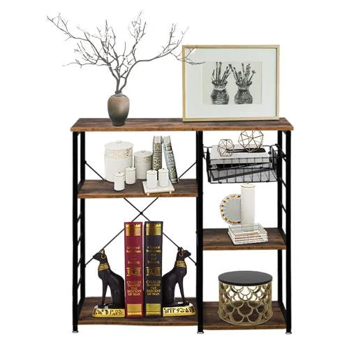 Rustic Brown Bakers Rack Microwave Oven Stand K3871