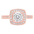 14K Rose Gold Diamond Engagement Ring size 5.5 K891