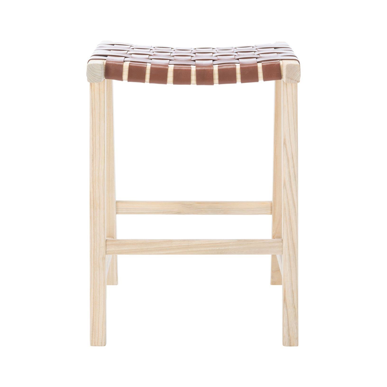 Cognac Rectangle Counter Stool Z8878