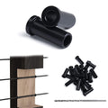 Black Cable Railing Kit Protector Sleeves Grommet for 1/8" 5/32" 3/16" Wire Rope Wood Posts Deck Stair Railing POM S624