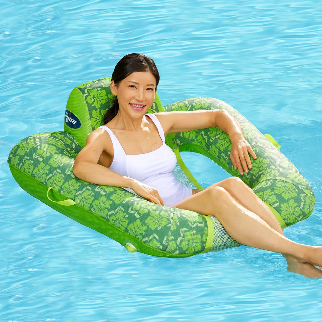 Green + Teal Fern Pool Lounge Chair Float F279