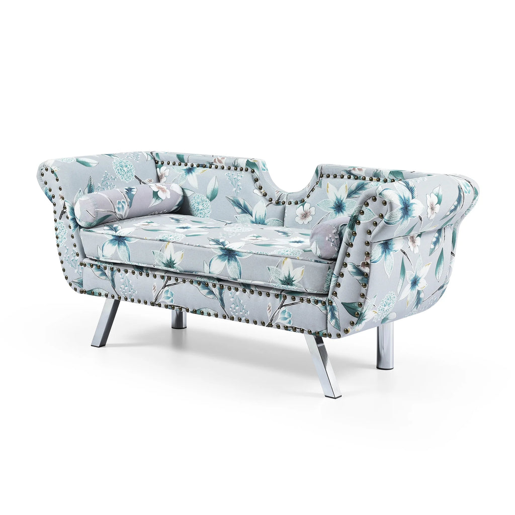 61" Width Fabric Upholstered Loveseat Settee with Washable Cushion Cover J684024