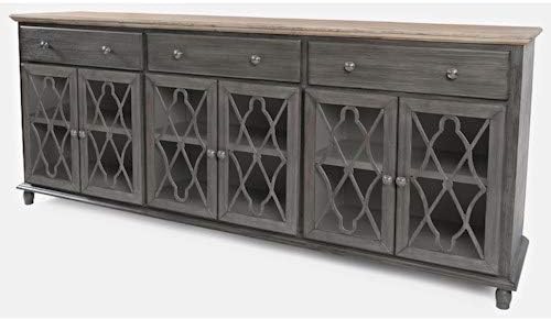 Grey Six Door Accent Cabinet E38706