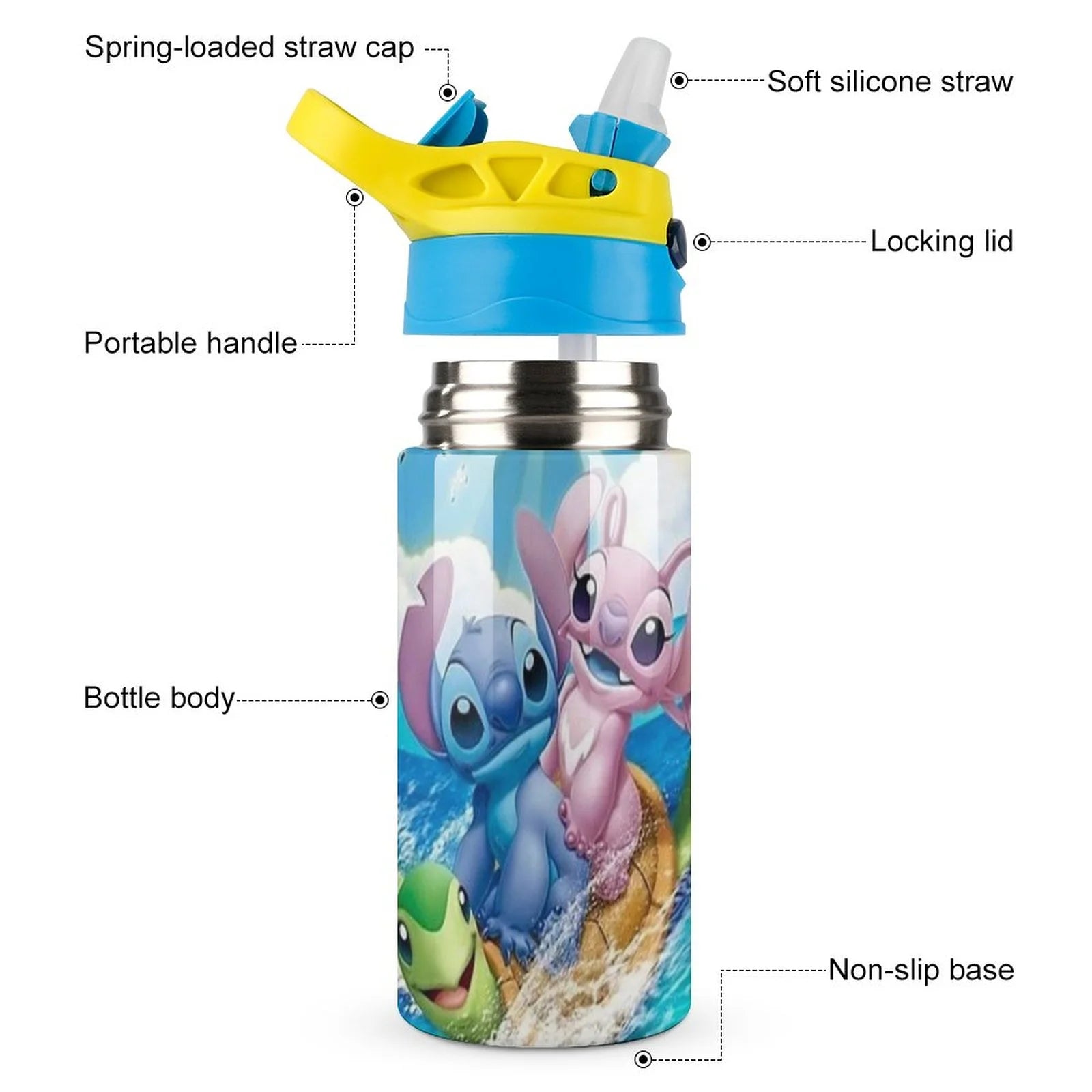 Stainless Steel Vacuum Insulated Water Bottle With Straw G23804