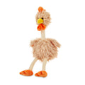 18 in Brown and Orange Fuzzy Chicken Plush T462