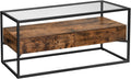 Rustic Brown and Black TV Cabinet with 2 Drawers N239006
