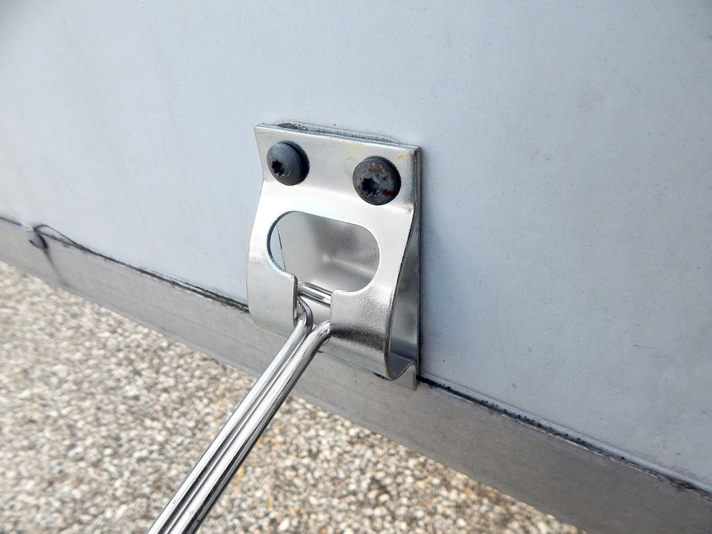 12 Metal T-Style Door Holder Entry Door Catches 6 Inch Long Zinc Plated Steel Pack of 2 G760125