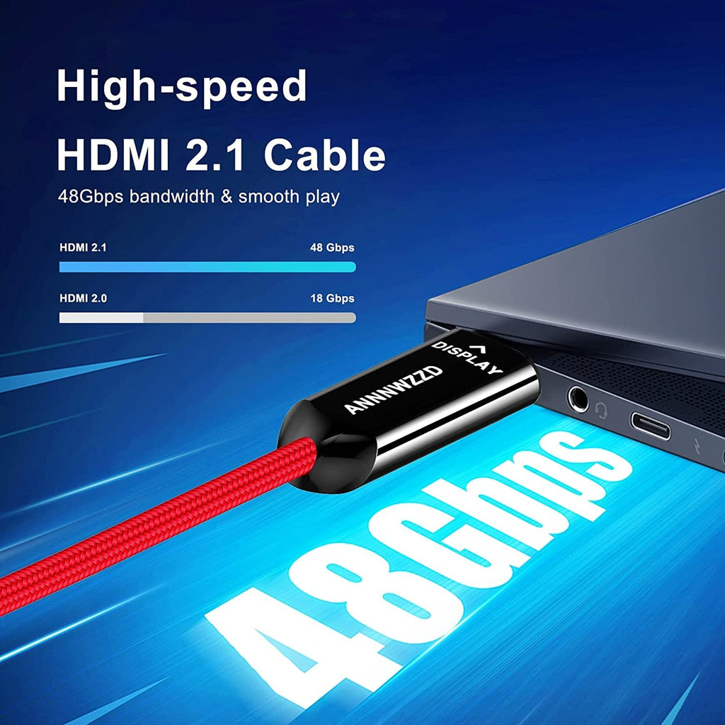 8K HDMI 2.1 Fiber Optic Cable, 328FT/100M W2579