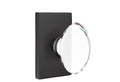 Double Dummy Hampton Knob with Modern Rectangular Rose Finish: Flat Black Z388061