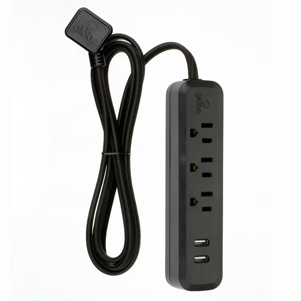 6-ft 3-Outlet USB Surge Protector Power Strip X18314
