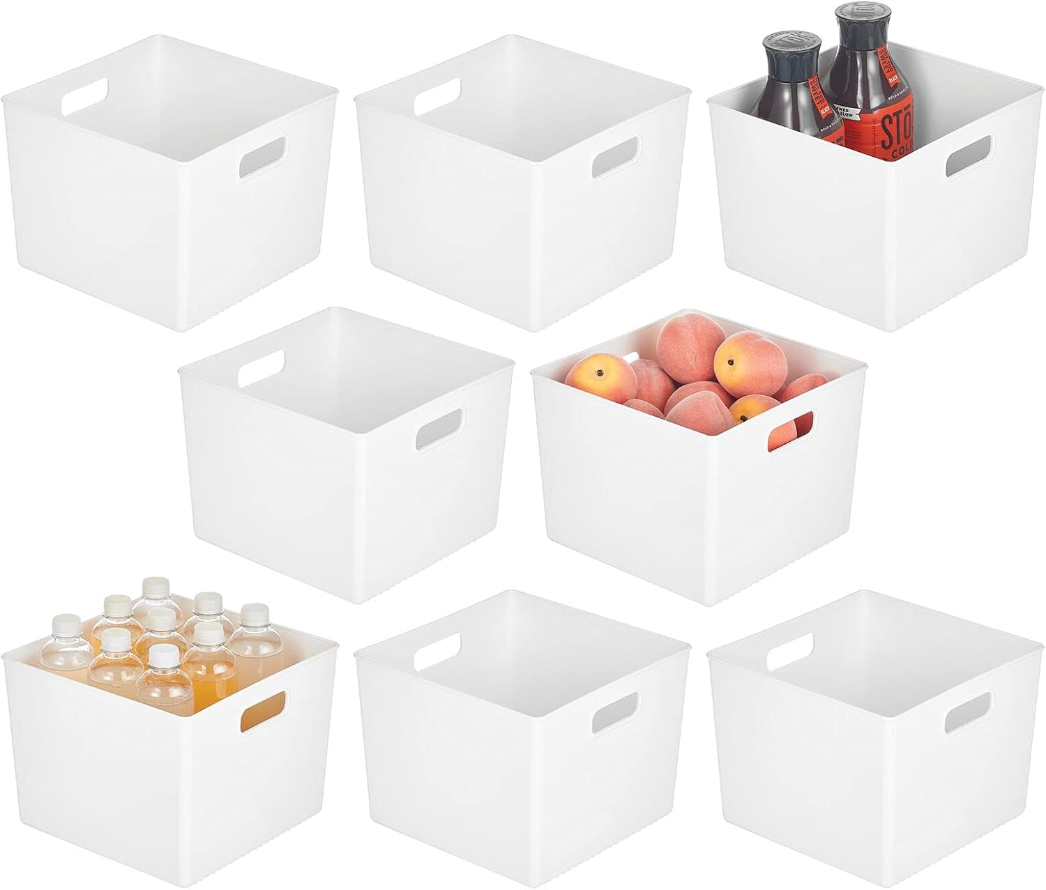 Clear Plastic Organizing Tray with Handles, 8 Pack L2394
