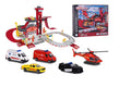 Rescue Station with 5 Vehicles Assortment, 1/64 scale Playset I48081