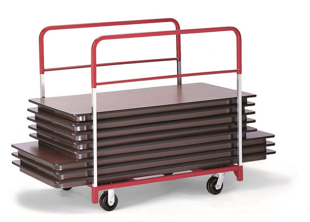 Round Folding Table Mover with 2 Fixed and 2 Swivel 5 in. Phenolic Casters N758