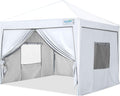 8x8 Pop up Canopy Tent with Sidewalls Waterproof Enclosed Gazebo Shelter D337012