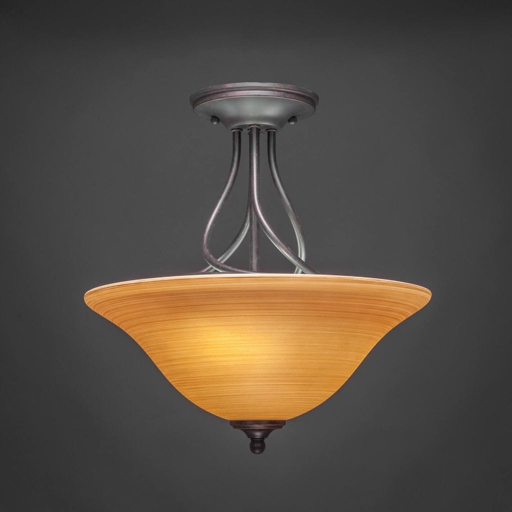 Three Light Semi-Flush Mount Dark C46118