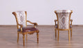 Antique Bronze & Pearl Arm Chair Set 2Pcs V660839