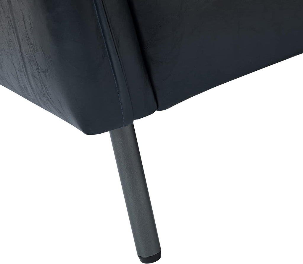 Navy Faux Leather Armchair Set Of 2 N159645