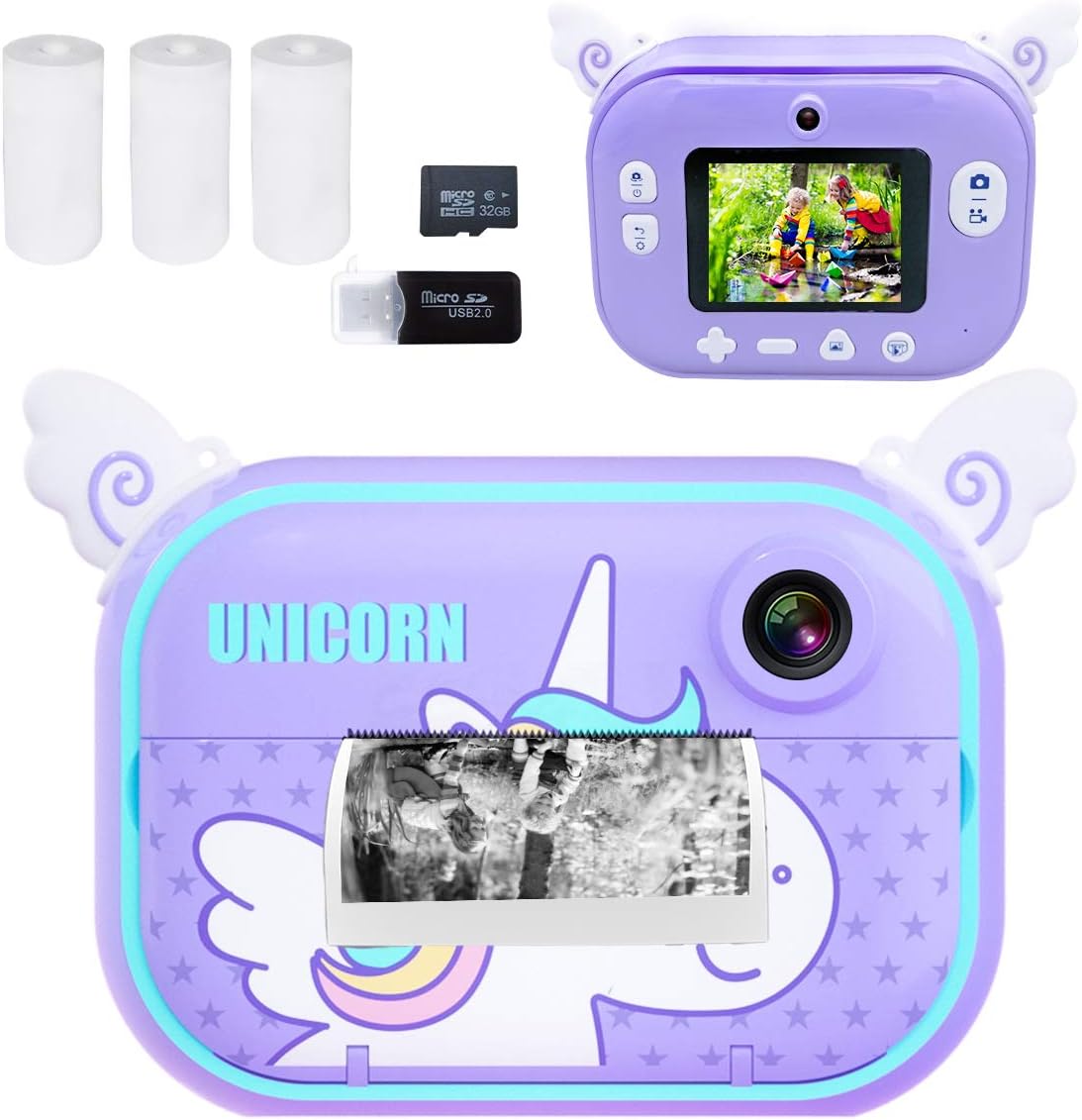 Instant Print Camera for Kids with Paper Film B534