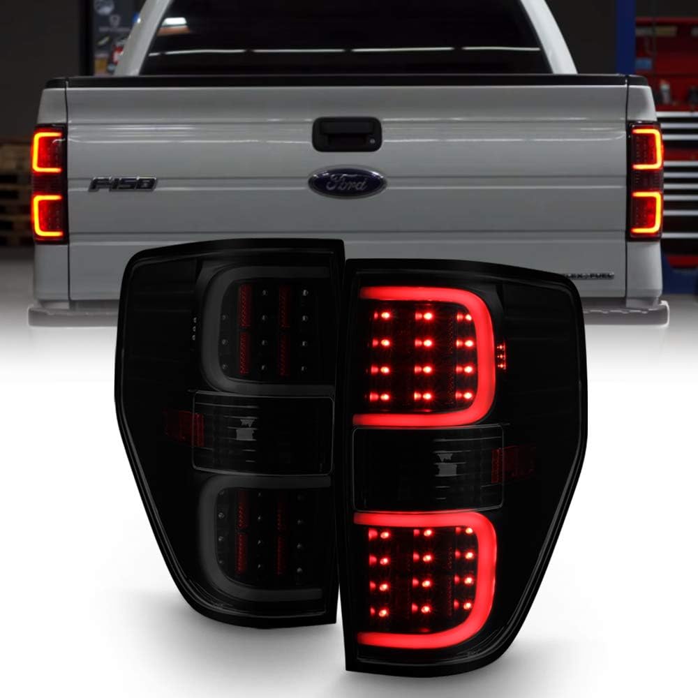 Black Dual LED Bar Tail Lights Brake Lamps Pair Z440
