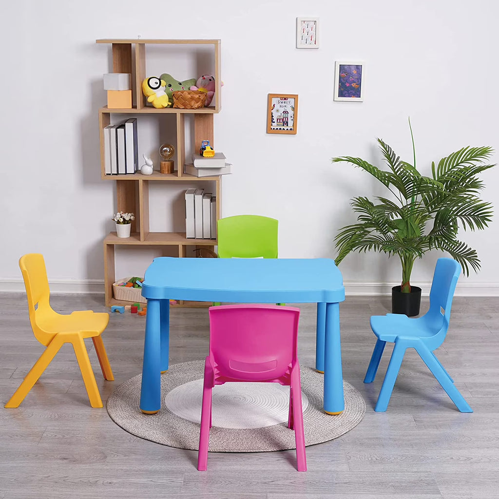 5 Pieces Plastic Toddler Kids Table and Chair Set G3349