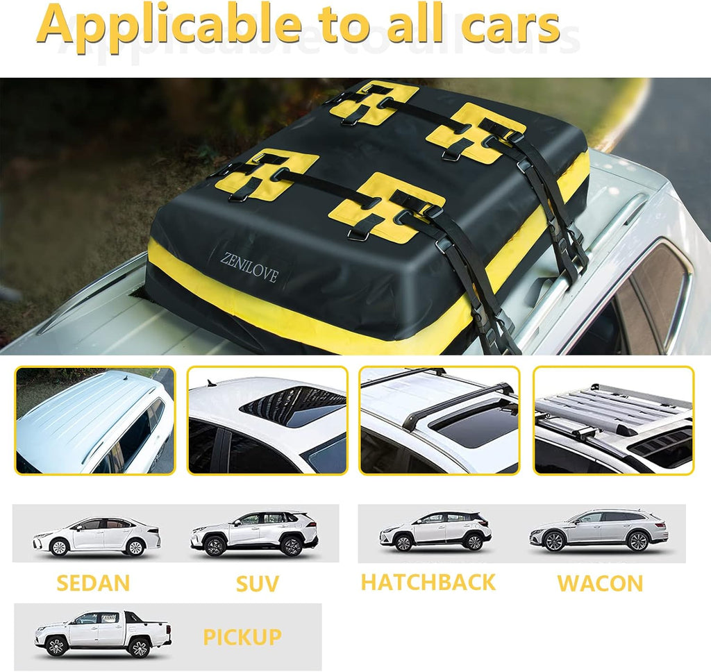 15 Cubic Waterproof Roof Rack Cargo Carrier Bag K461