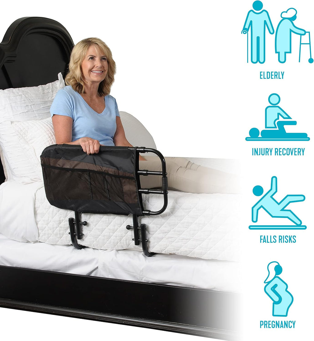 Adjustable Bed Rail with Organizer Pouch B486294