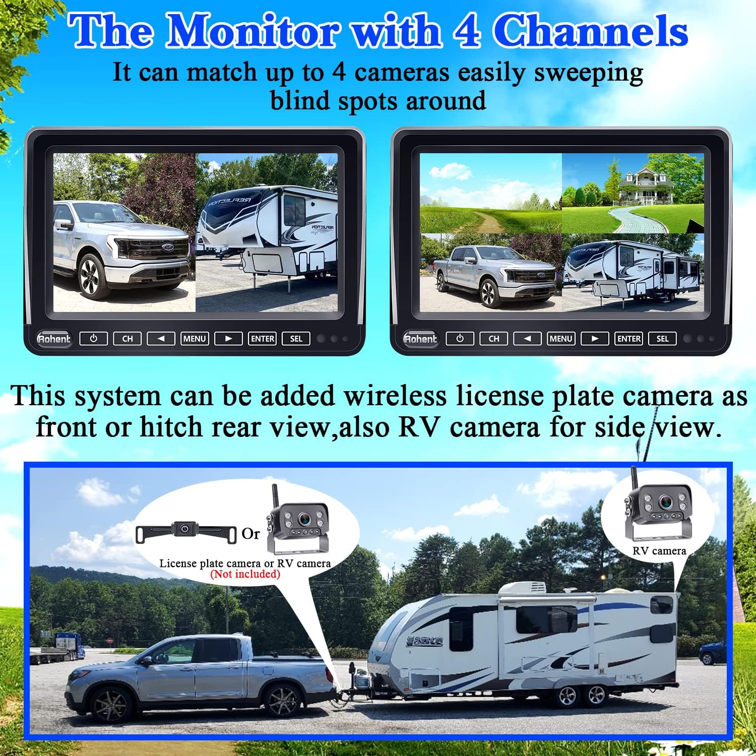 Wireless Backup Camera System with 7 Inch Touch Monitor M47733