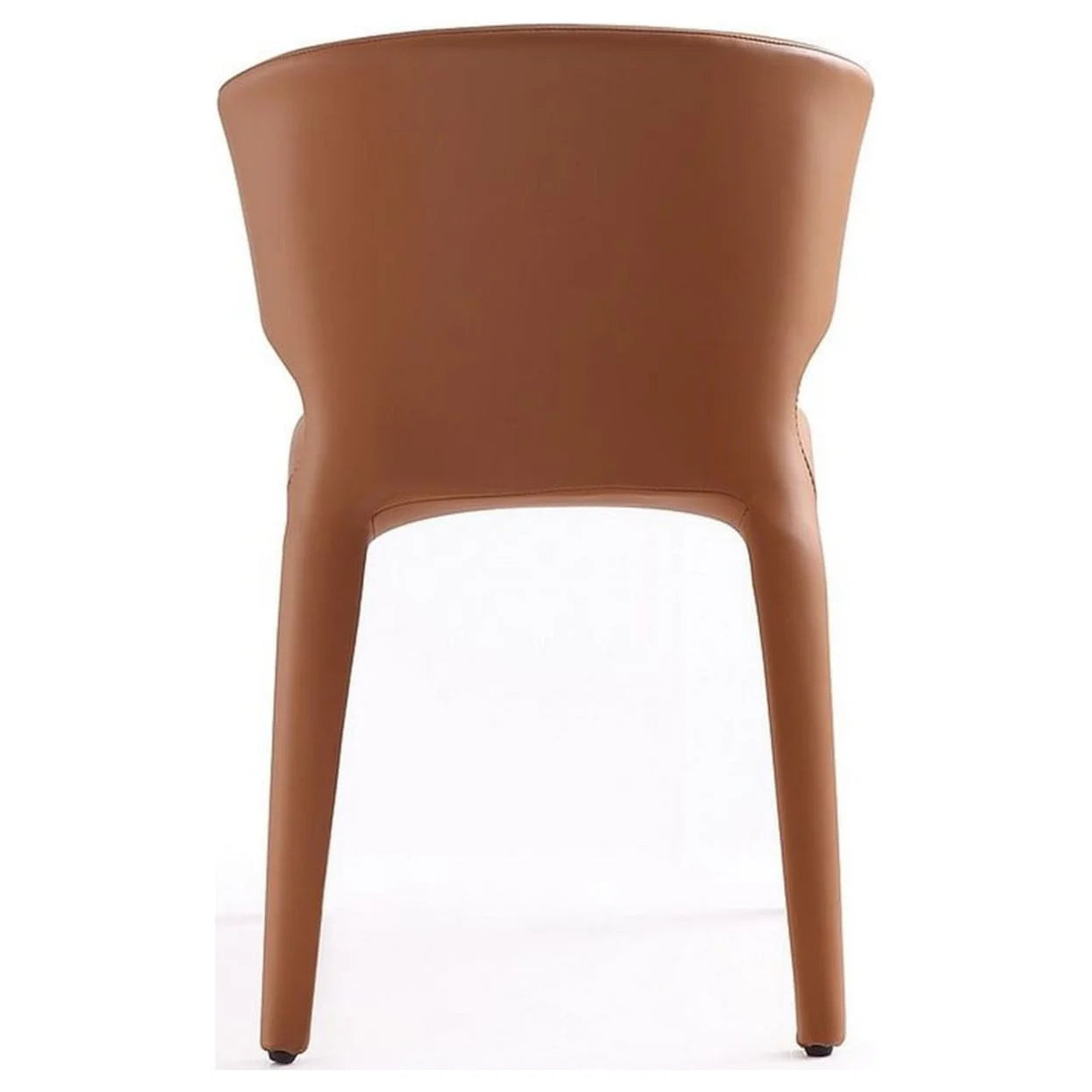 Faux Leather Dining Chair in Brown (Set of 2) J362