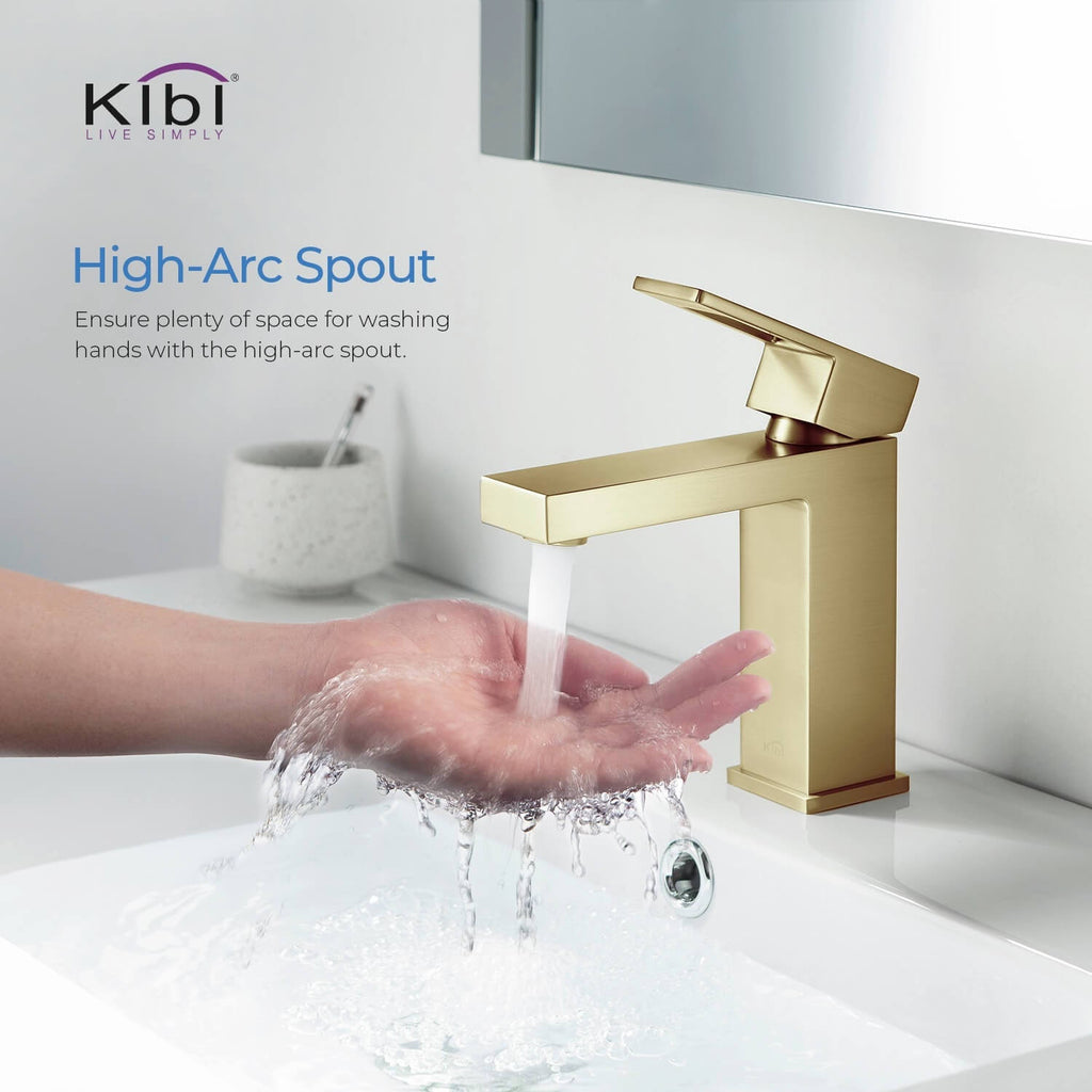 Brushed Nickel Single Hole Bathroom Faucet P145734