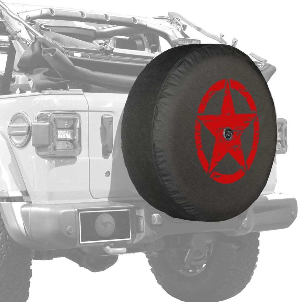 32" Soft Tire Cover for Jeep Wrangler JL with Back-up Camera Pack of 2 O6390