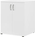 White Floor Storage Cabinet with Doors and Shelves R932343