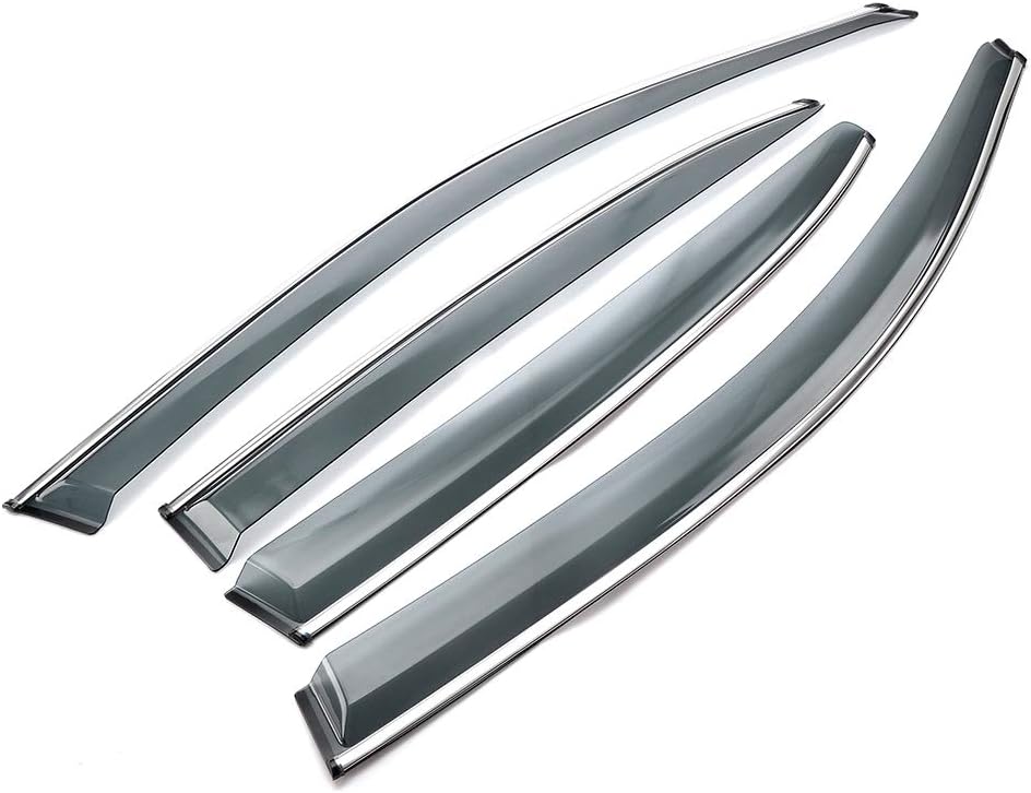 Smoke Tint Window Visor Sun Rain Guard Door Visor Pack of 2 Y3751