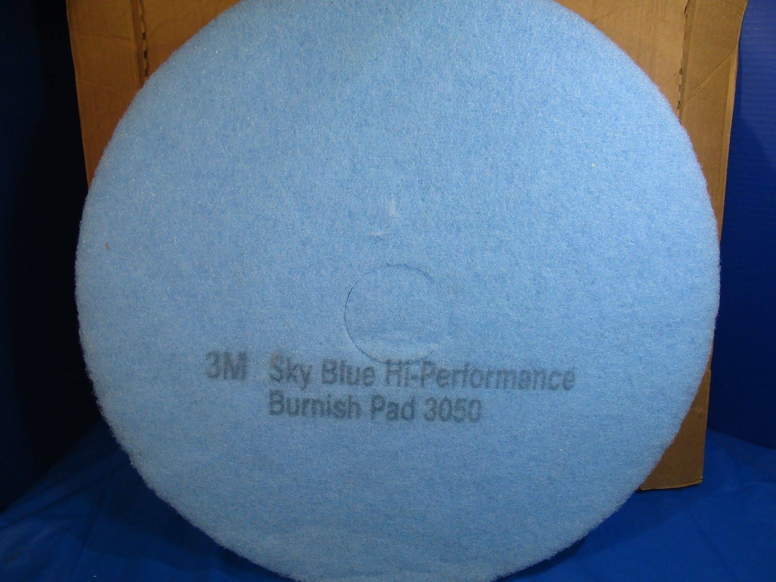 Sky Blue Hi-Performance Burnish Pad, 20 in, 5/Case L2280