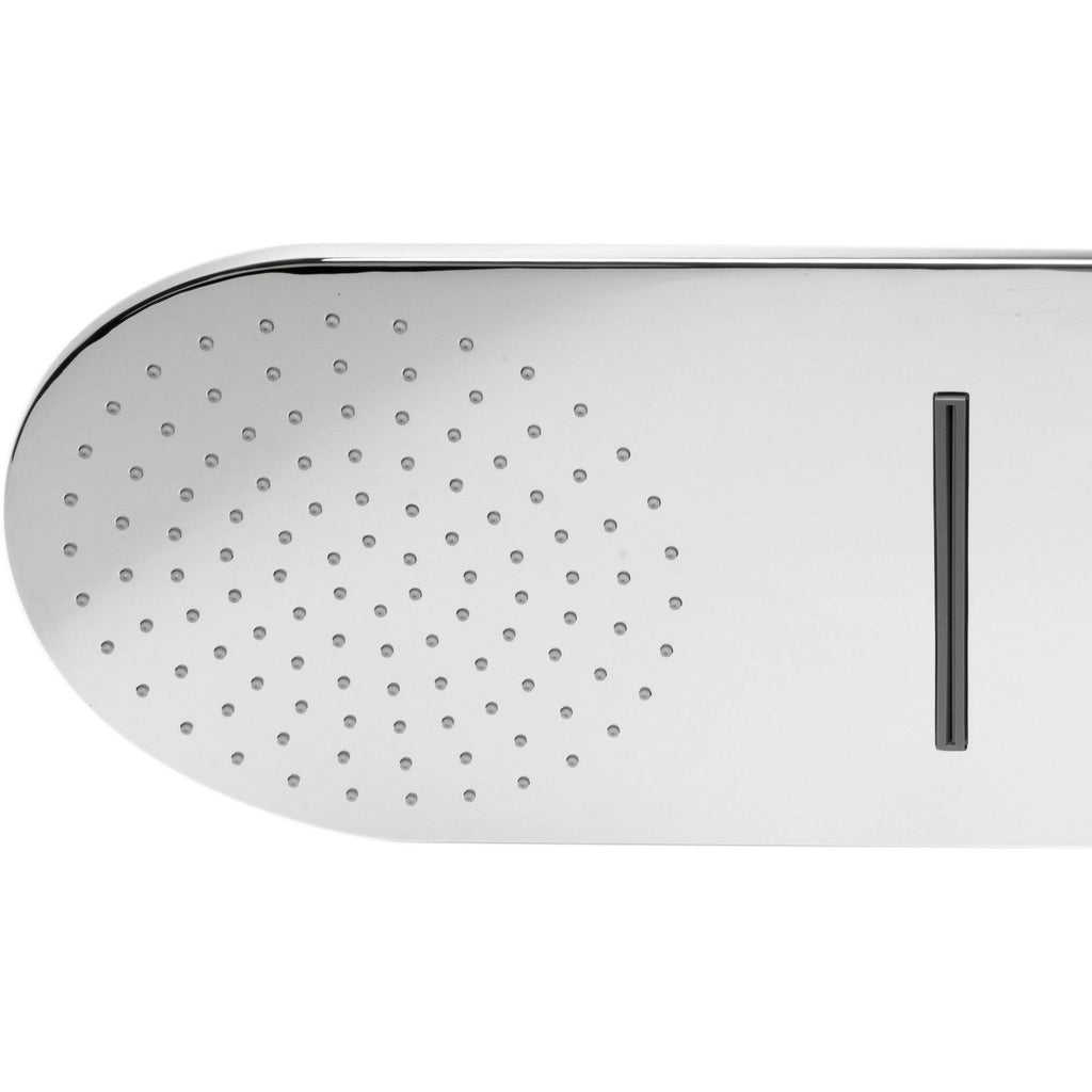 Polished Chrome 10x22 Wall-Mounted Square Waterfall Rain Shower Head T499590