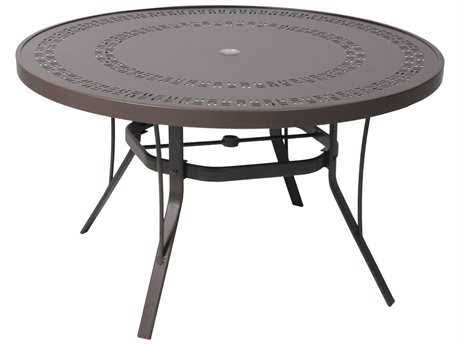 Patterned Square Aluminum Patio End Table G24026