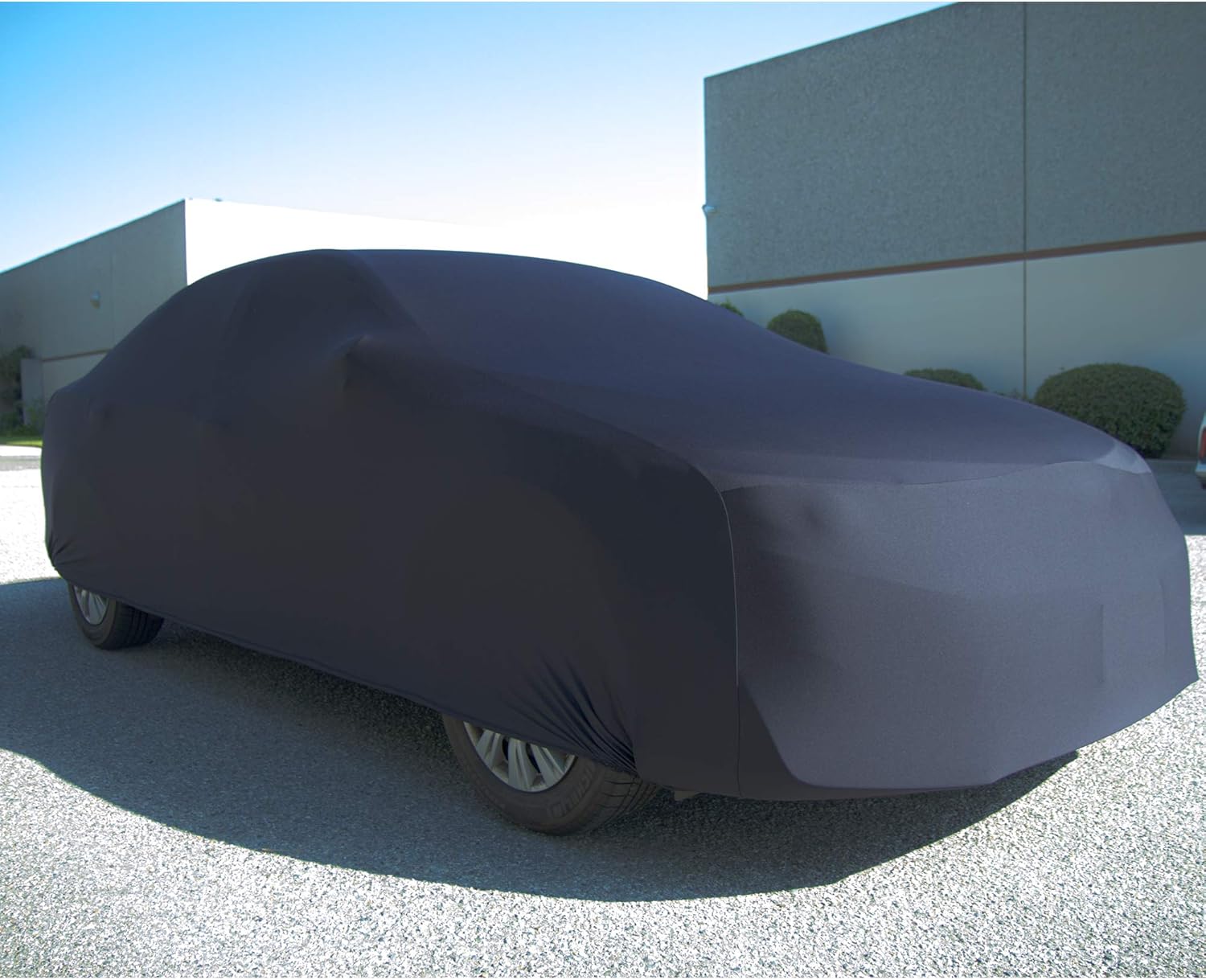 Black Semi Custom Fit Satin Car Cover B7678
