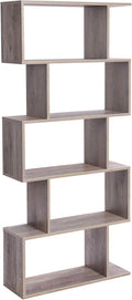 Rustic Brown 5-Tier Wooden Bookcase E980468