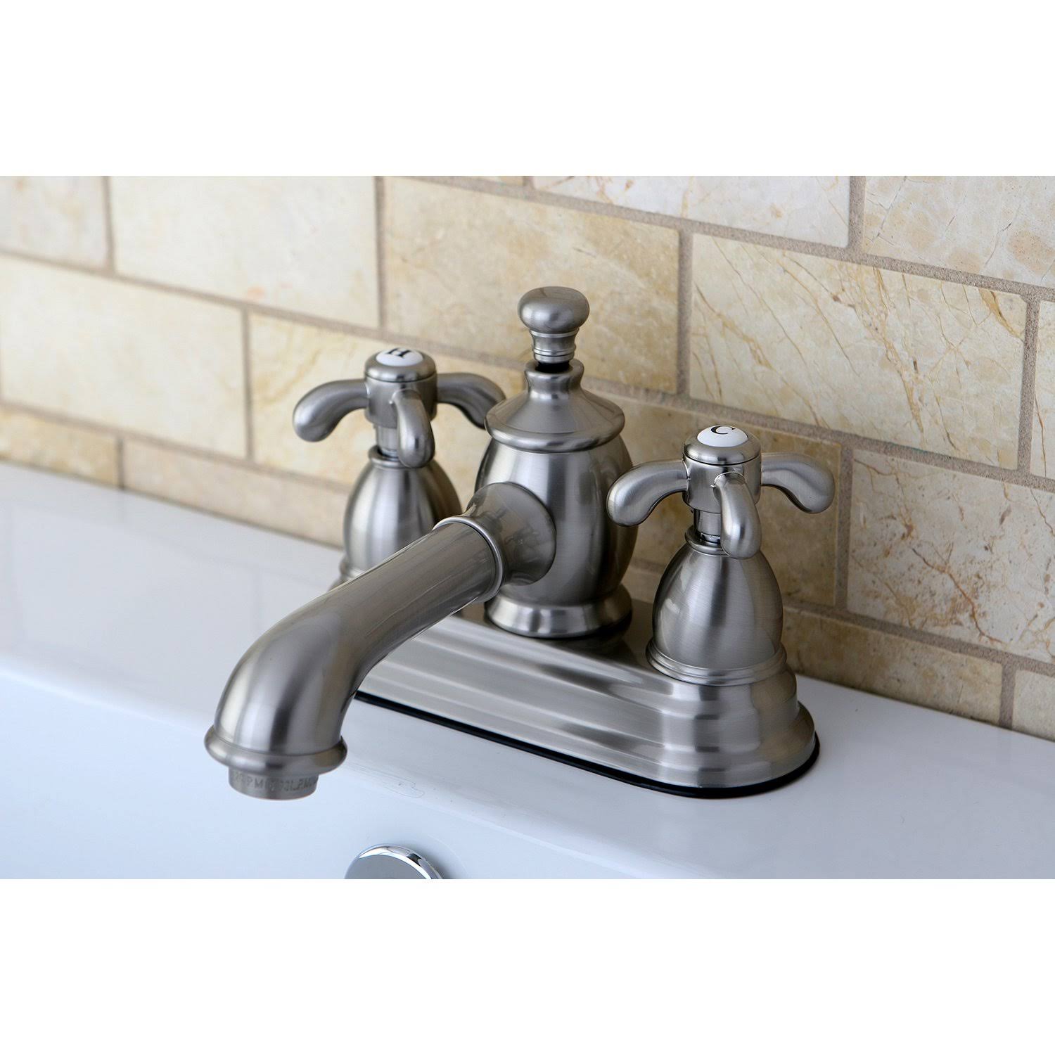 4x22 Centerset Bathroom Faucet, Brushed Nickel H48035