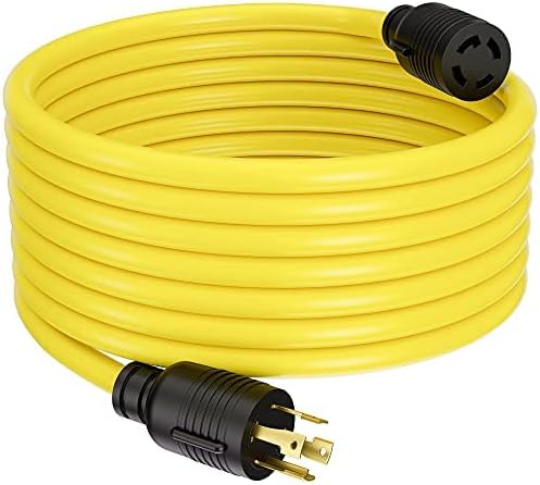 Extension Cord NEMA L14-30P to L14-30R 10 Gauge 3 Prong Generator Cord 50FT C90427