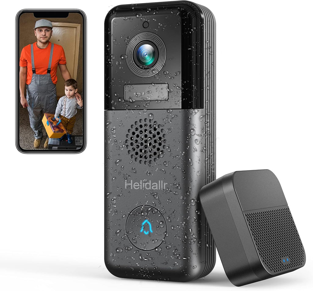 2K Wireless Video Doorbell Camera with Night Vision H74684