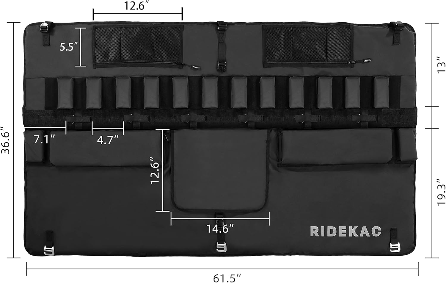 Bike Tailgate Pad with 2 Storage Pockets, 62, Up to 6 Bike Capacity K332903