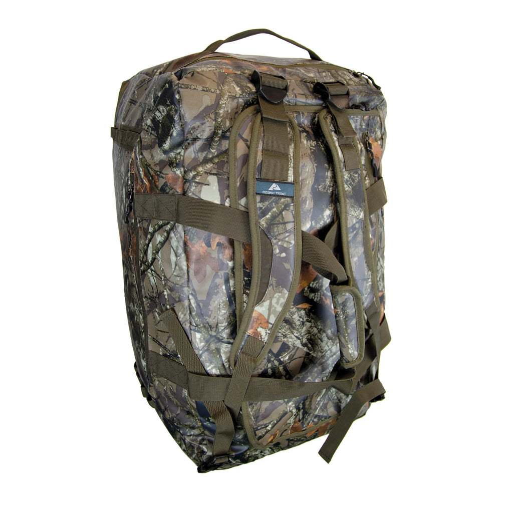 90L Packable All-Weather Duffel Bag with Convertible Backpack Straps, Camo D888