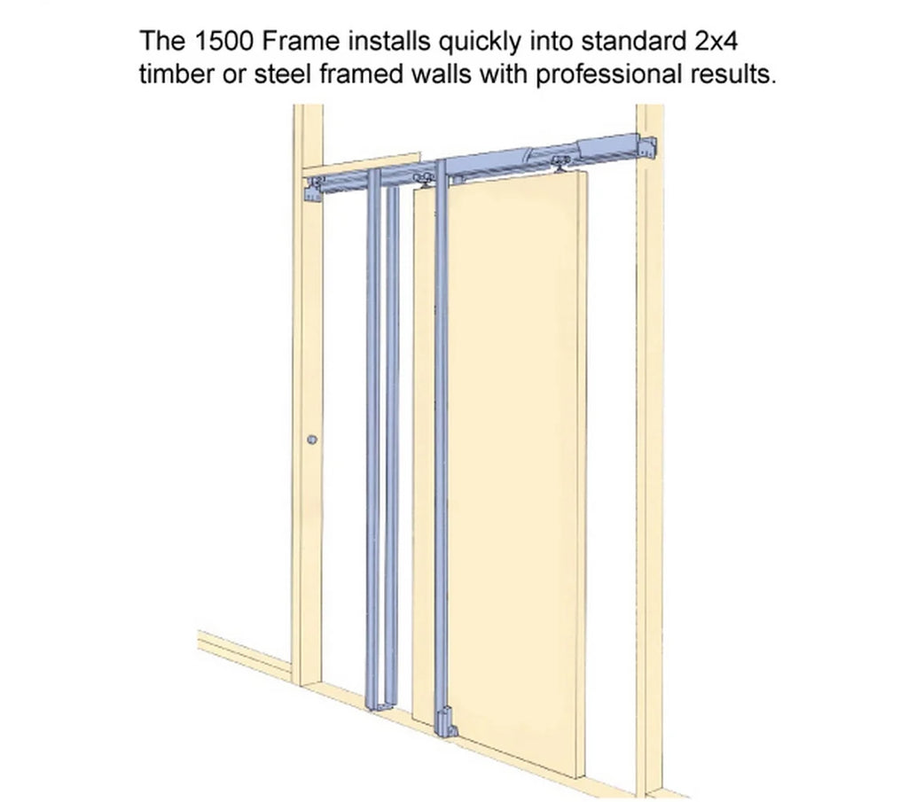 Solid Wood Interior Sliding French Pocket Door with Clear Glass K745037
