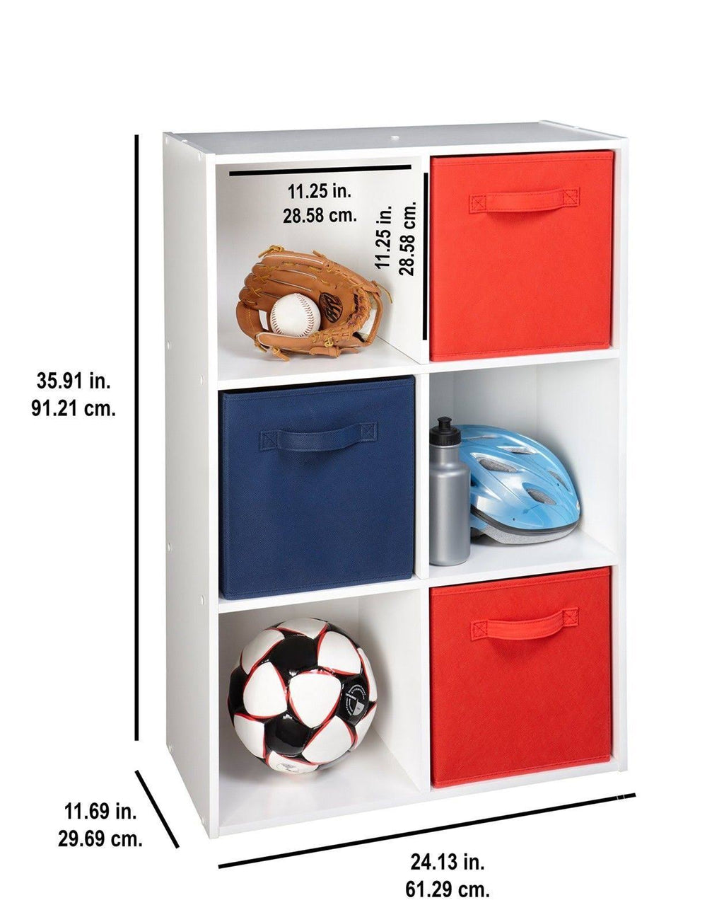 6-Cube White Organizer J738