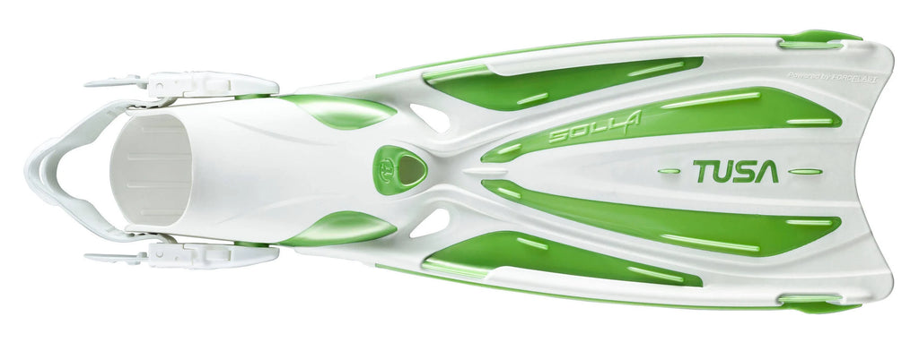 Siesta Green/White Open Heel Dive Fins Q952936