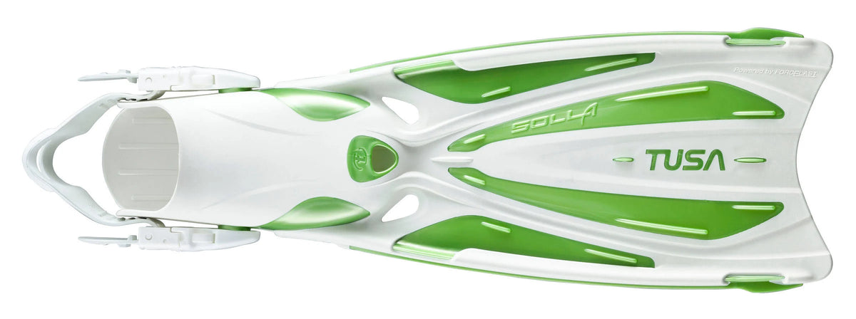 Siesta Green/White Open Heel Dive Fins Q952936